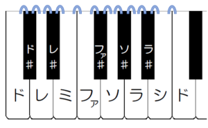 半音の図